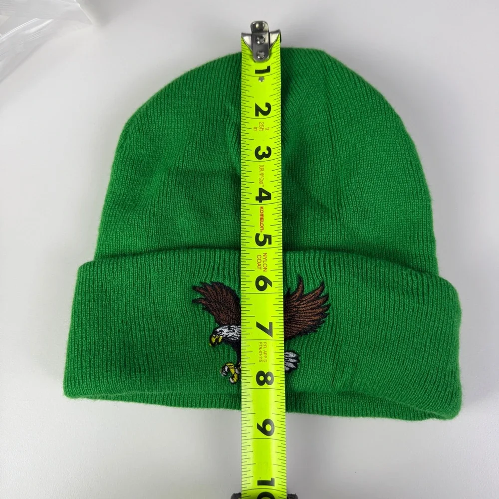Beechfield Green Eagle Embroidered‎ Knit Beanie Hat Winter Warm Unisex